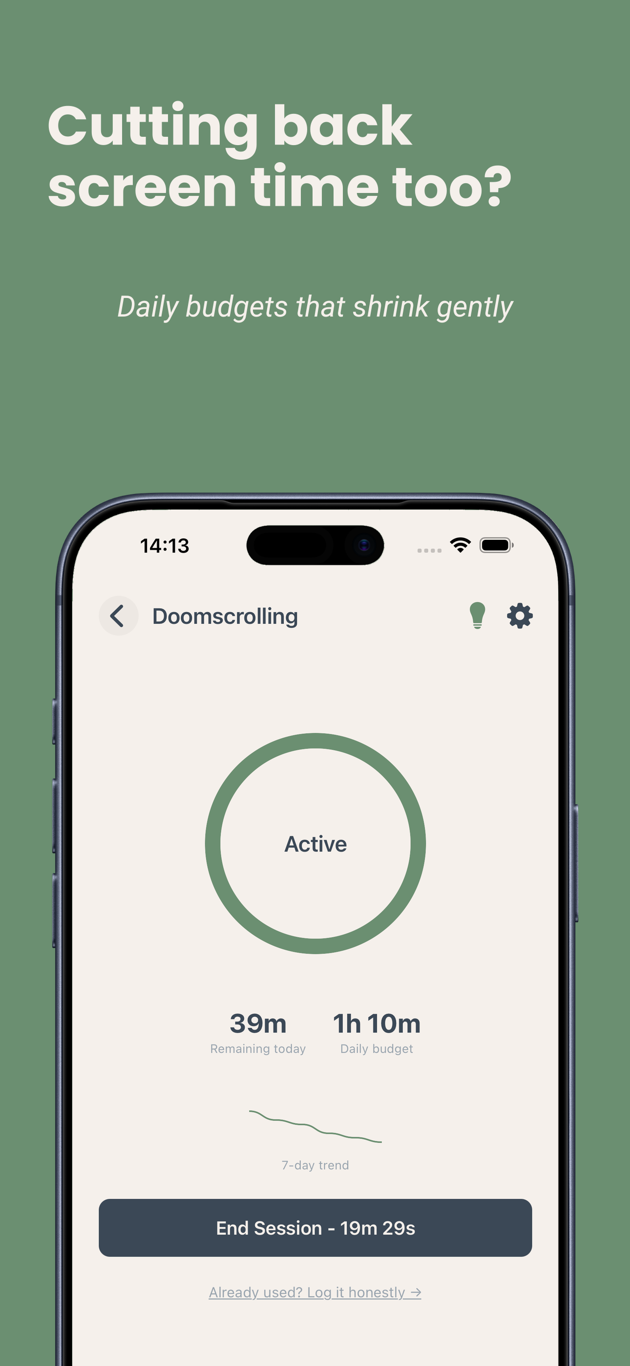 Screen-time session